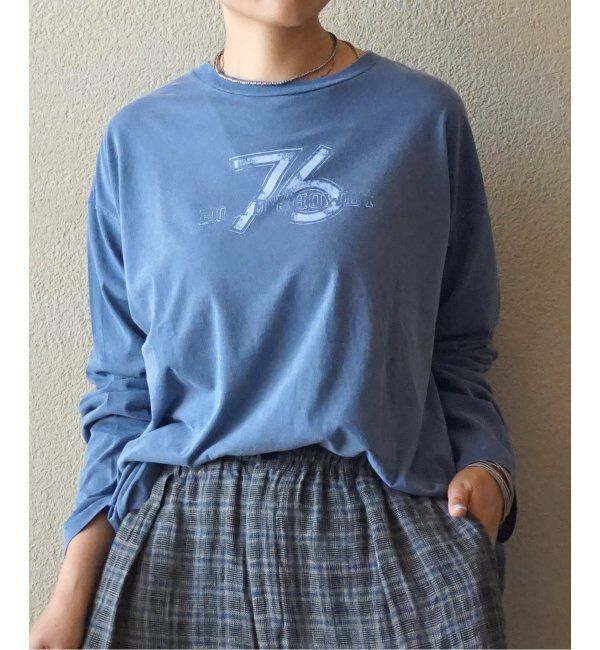 journal standard luxe「オーバーダイプリントロンT」|Tシャツ・カットソー|ブルー