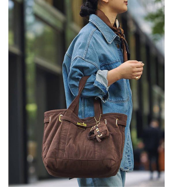 journal standard L'essage「別注【SITA PARANTICA】スエードライクチャームツキトートM」|トートバッグ|ブラウン B