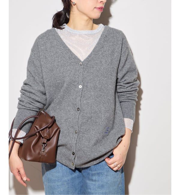 journal standard L'essage「ラクーンMIX Vネックカーディガン」|カーディガン|