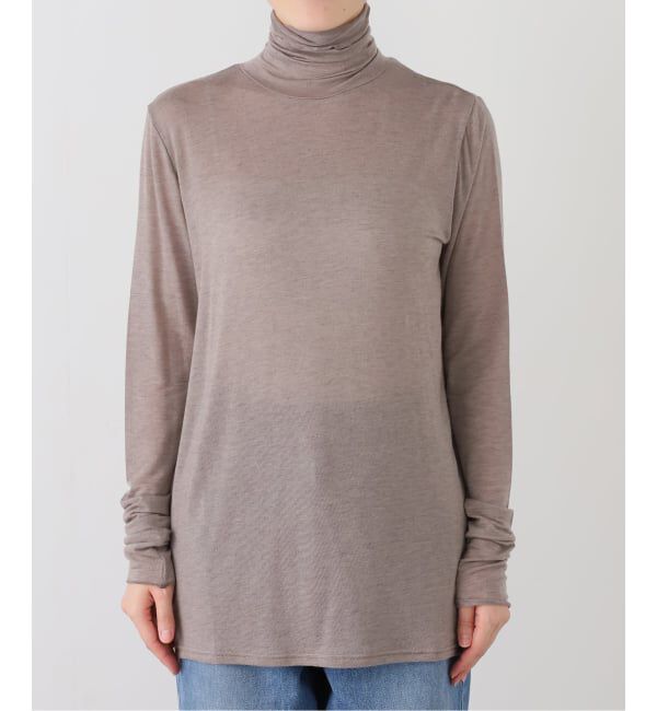 journal standard luxe「シアージャージ タートルネックプルオーバー」|Tシャツ・カットソー|ベージュ