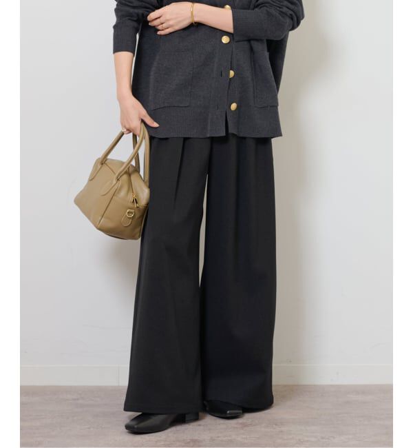 JOURNAL STANDARD relume「《追加2》ウォッシャブルサージストレッチタックワイドパンツ」|スラックス|