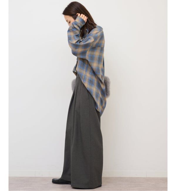 JOURNAL STANDARD relume「《追加2》ウォッシャブルサージストレッチタックワイドパンツ」|スラックス|