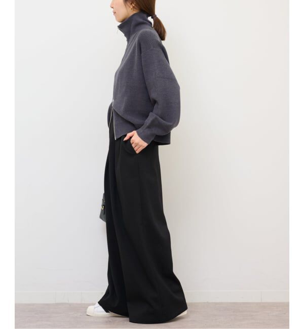 JOURNAL STANDARD relume「《追加2》ウォッシャブルサージストレッチタックワイドパンツ」|スラックス|