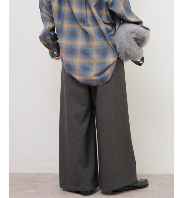 JOURNAL STANDARD relume「《追加2》ウォッシャブルサージストレッチタックワイドパンツ」|スラックス|