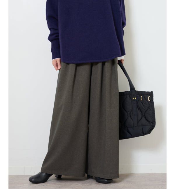 JOURNAL STANDARD relume「《追加2》ウォッシャブルサージストレッチタックワイドパンツ」|スラックス|