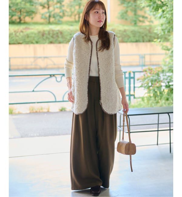 JOURNAL STANDARD relume「《追加2》ウォッシャブルサージストレッチタックワイドパンツ」|スラックス|