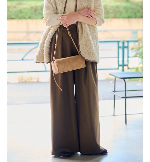 JOURNAL STANDARD relume「《追加2》ウォッシャブルサージストレッチタックワイドパンツ」|スラックス|