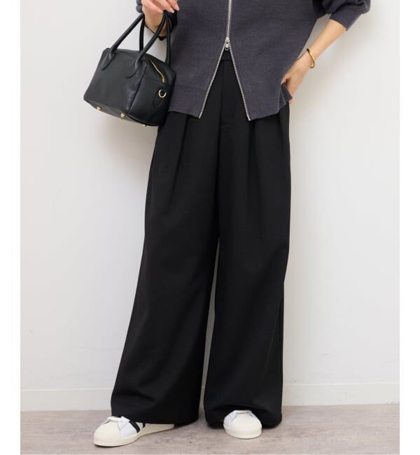 JOURNAL STANDARD relume「《追加2》ウォッシャブルサージストレッチタックワイドパンツ」|スラックス|