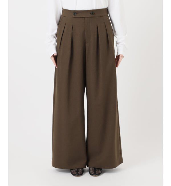 JOURNAL STANDARD relume「《追加2》ウォッシャブルサージストレッチタックワイドパンツ」|スラックス|