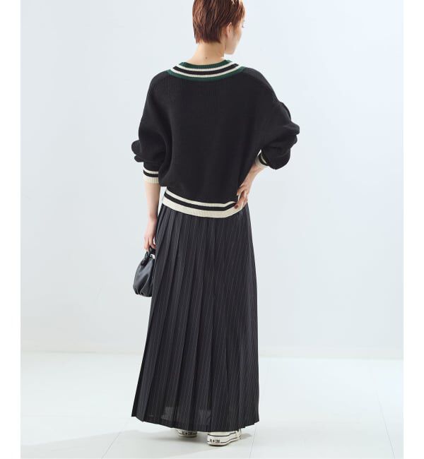 journal standard L'essage「リネンラインVネックプルオーバー」|ニット・セーター|