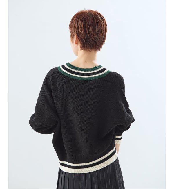 journal standard L'essage「リネンラインVネックプルオーバー」|ニット・セーター|