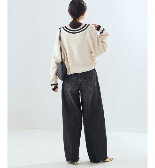 journal standard L'essage「リネンラインVネックプルオーバー」|ニット・セーター|