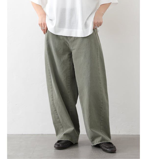 journal standard luxe「《予約》ヴィンテージヘリンボン スウィッチパンツ」|その他|カーキ