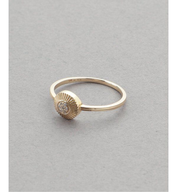 Lilas by Spick&Span「ラインテクスチャーラウンドダイヤパヴェリング K10」|リング|