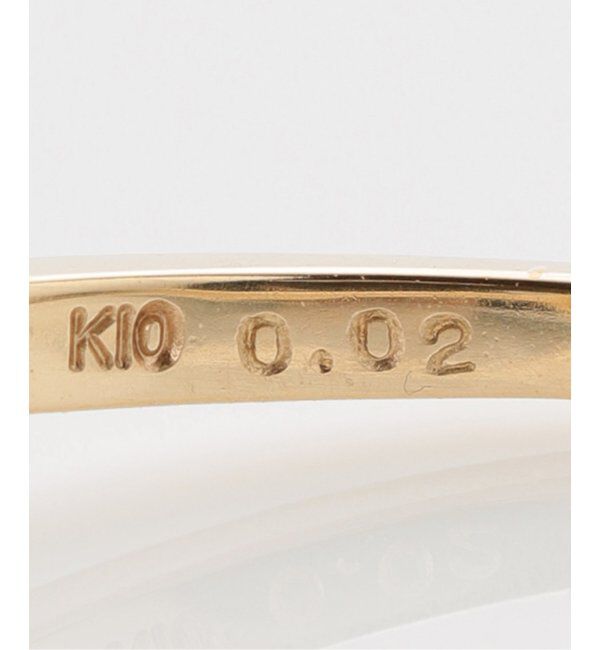 Lilas by Spick&Span「ラインテクスチャーラウンドダイヤパヴェリング K10」|リング|