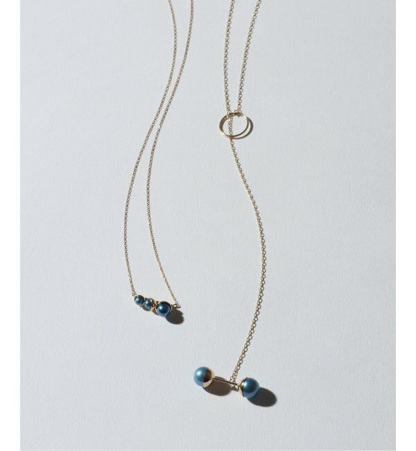 Lilas by Spick&Span「インディゴパール6mmバーモチーフYネックレス K10」|ネックレス|