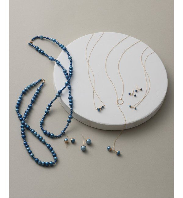 Lilas by Spick&Span「インディゴパール6mmバーモチーフYネックレス K10」|ネックレス|