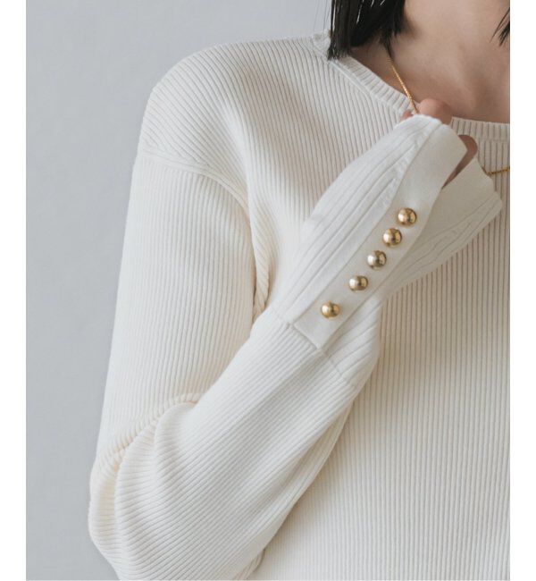 NOBLE「ボタンディテールタイトリブニット」|ニット・セーター|