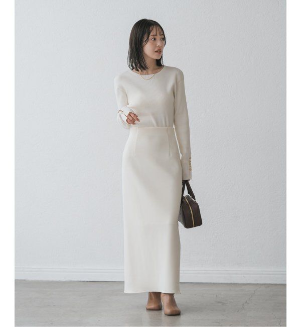 NOBLE「ボタンディテールタイトリブニット」|ニット・セーター|