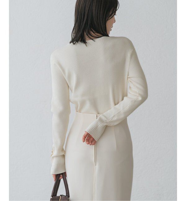 NOBLE「ボタンディテールタイトリブニット」|ニット・セーター|