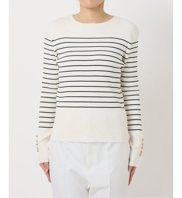 NOBLE「ボタンディテールタイトリブニット」|ニット・セーター|