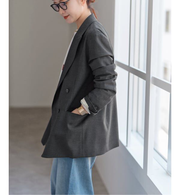 Spick and Span「ウールブレンドダブルブレストジャケット」|テーラードジャケット|