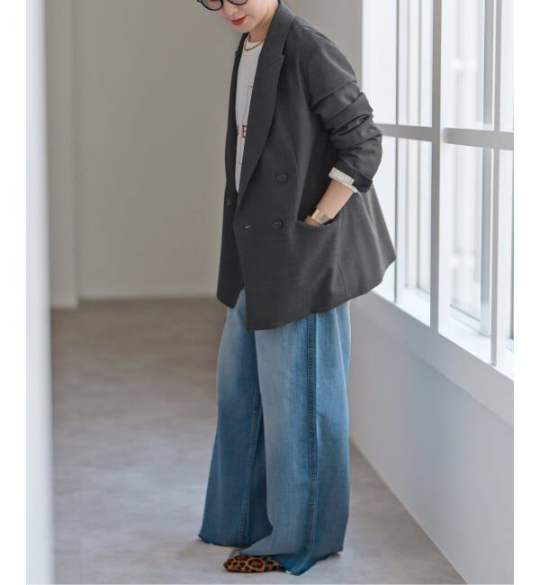 Spick and Span「ウールブレンドダブルブレストジャケット」|テーラードジャケット|