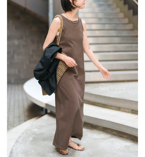 Spick and Span「《追加2》天竺アメスリロングワンピース」|ワンピース|