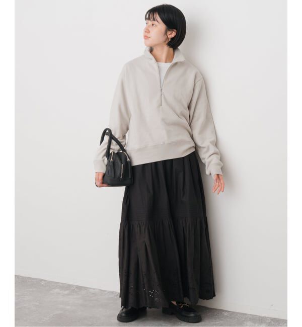 Spick and Span「ブラッシュドテリーハーフジッププルオーバー」|Tシャツ・カットソー|