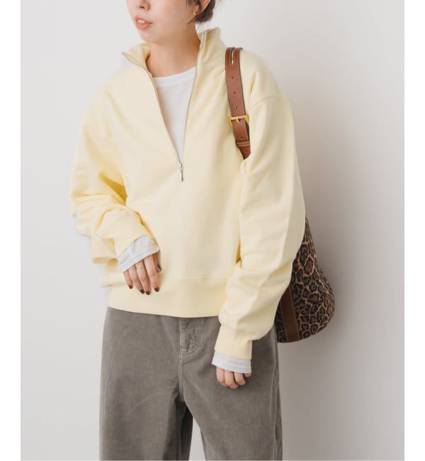 Spick and Span「ブラッシュドテリーハーフジッププルオーバー」|Tシャツ・カットソー|