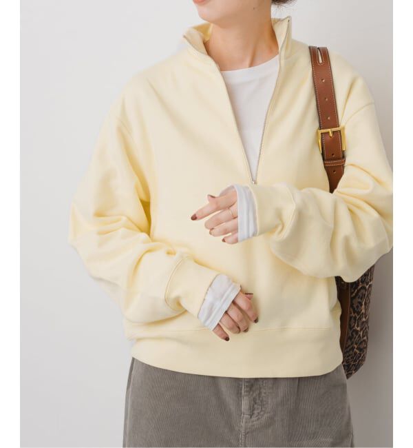 Spick and Span「ブラッシュドテリーハーフジッププルオーバー」|Tシャツ・カットソー|