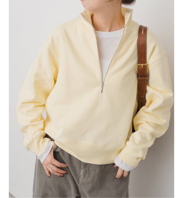 Spick and Span「ブラッシュドテリーハーフジッププルオーバー」|Tシャツ・カットソー|