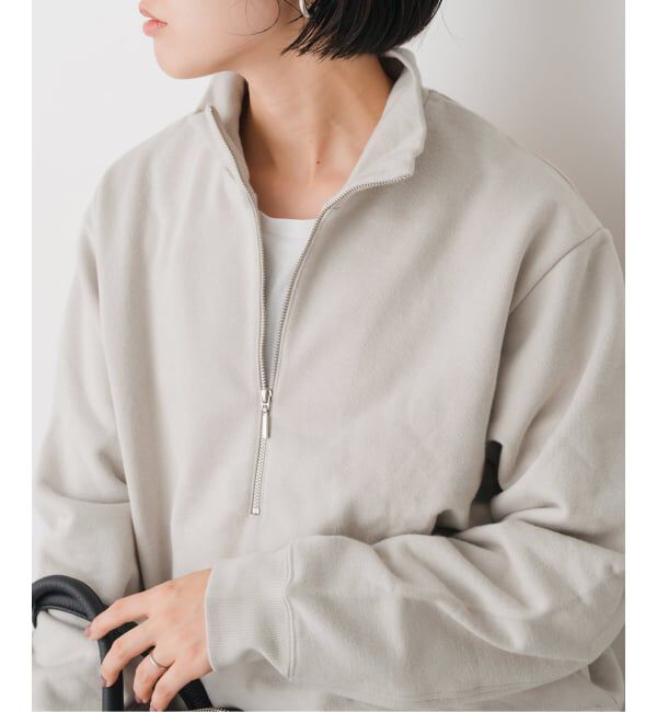 Spick and Span「ブラッシュドテリーハーフジッププルオーバー」|Tシャツ・カットソー|