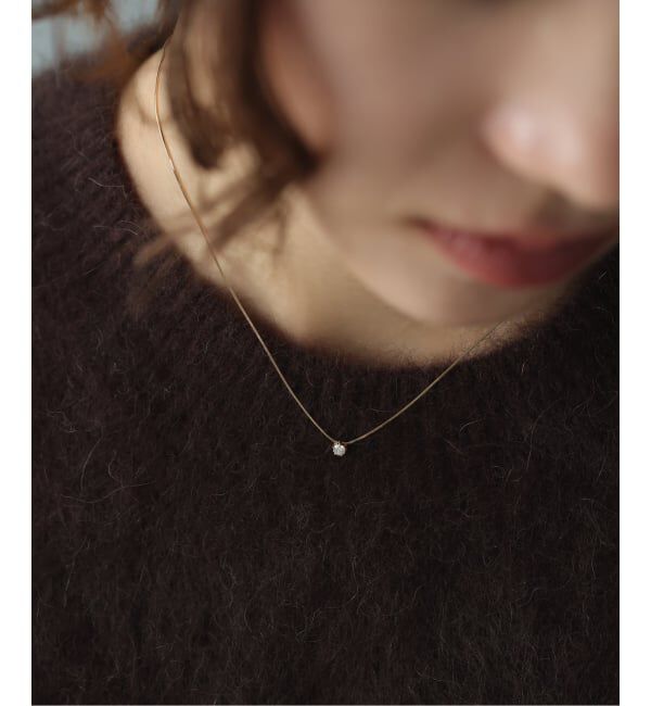 Lilas by Spick&Span「10thコンパクトチェーンダイヤネックレス K10」|ネックレス|