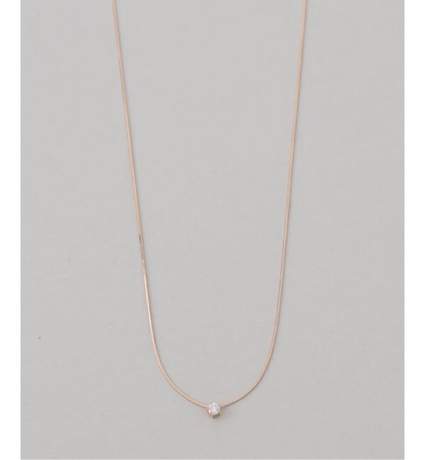 Lilas by Spick&Span「10thコンパクトチェーンダイヤネックレス K10」|ネックレス|