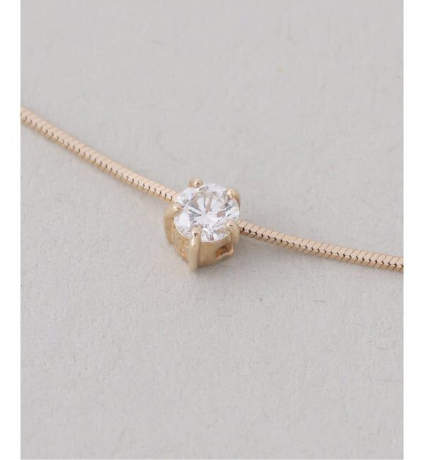 Lilas by Spick&Span「10thコンパクトチェーンダイヤネックレス K10」|ネックレス|