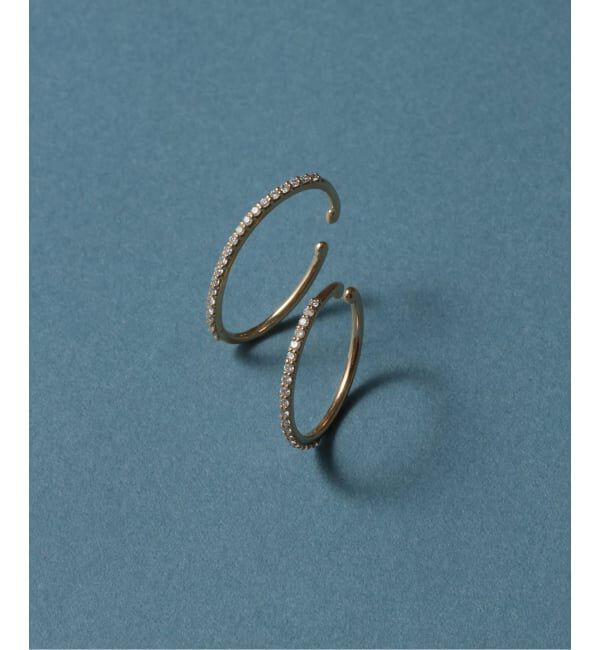 Lilas by Spick&Span「オーバルダイヤイヤーカフ K10（片耳）」|イヤーカフ|