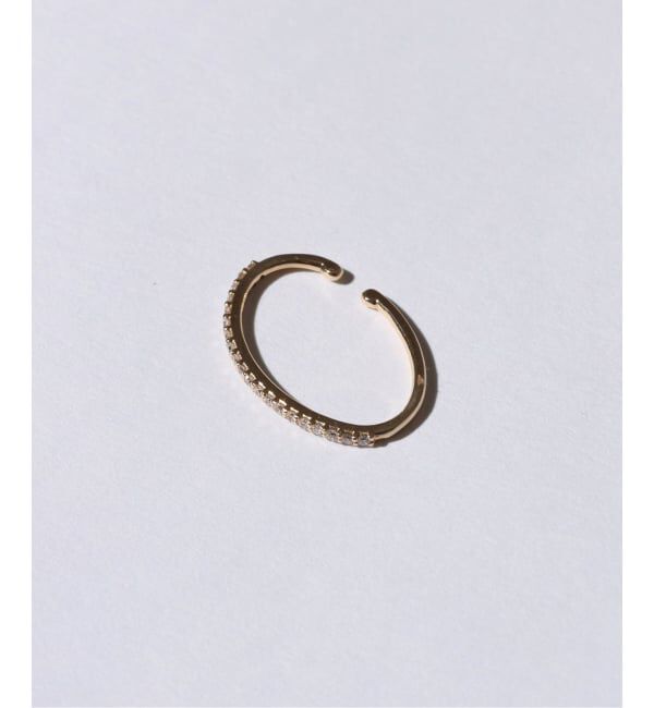 Lilas by Spick&Span「オーバルダイヤイヤーカフ K10（片耳）」|イヤーカフ|