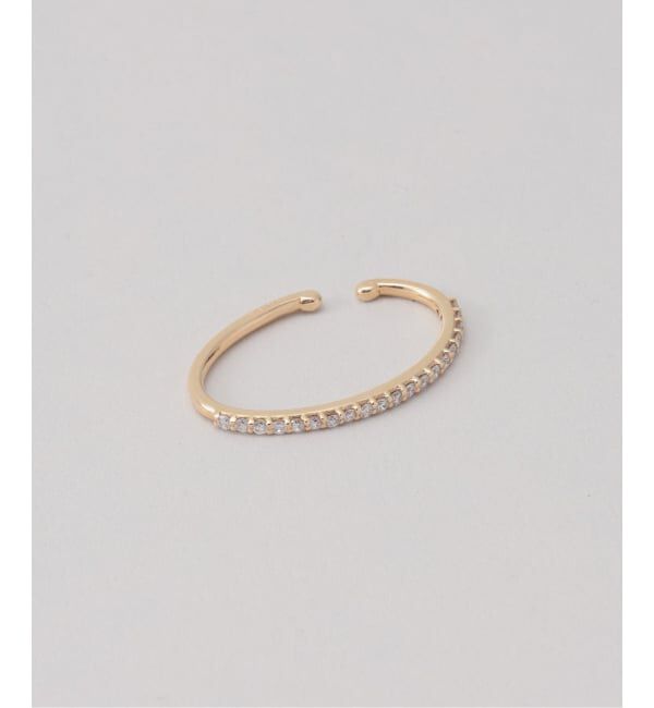 Lilas by Spick&Span「オーバルダイヤイヤーカフ K10（片耳）」|イヤーカフ|