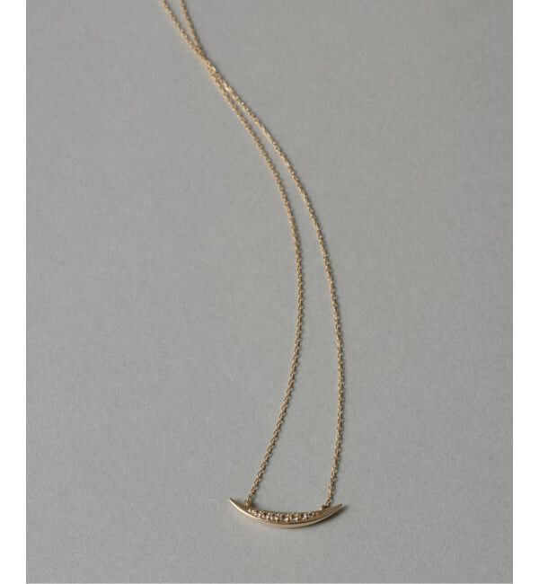 Lilas by Spick&Span「《WEB限定》ムーンラインホワイトトパーズネックレス K10」|ネックレス|ゴールド