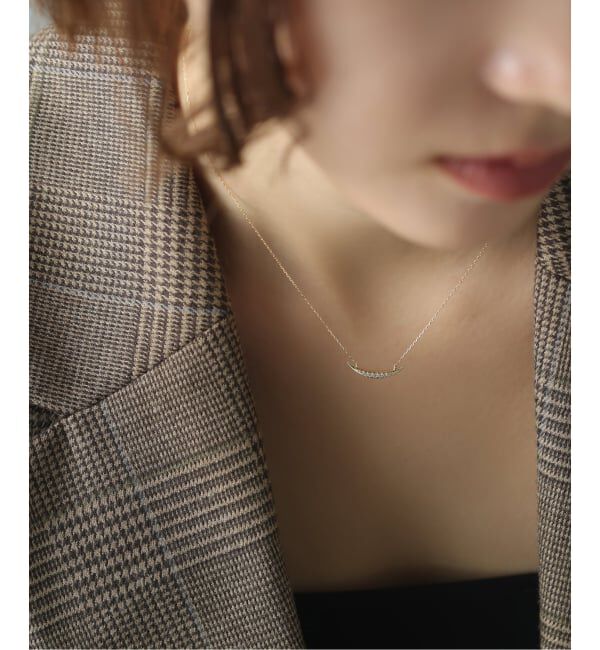 Lilas by Spick&Span「《WEB限定》ムーンラインホワイトトパーズネックレス K10」|ネックレス|