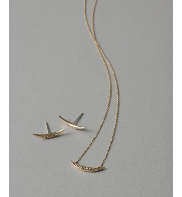 Lilas by Spick&Span「《WEB限定》ムーンラインホワイトトパーズネックレス K10」|ネックレス|