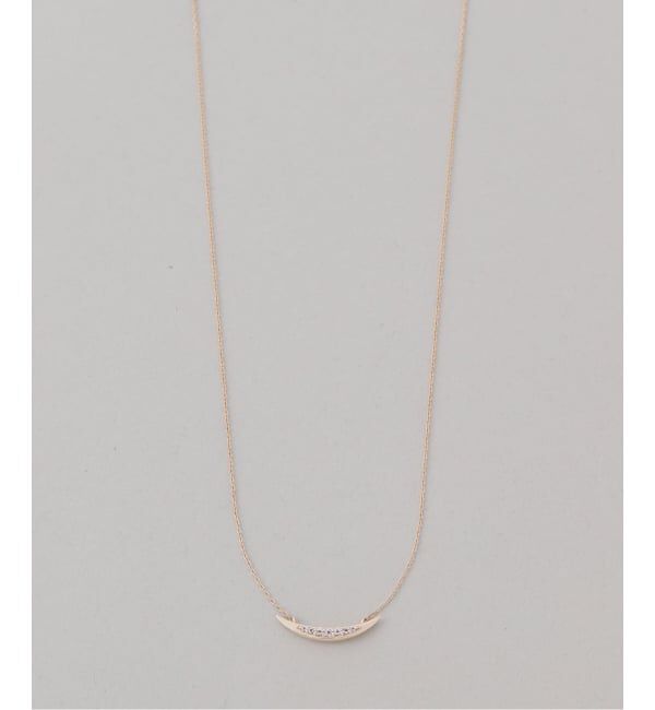 Lilas by Spick&Span「《WEB限定》ムーンラインホワイトトパーズネックレス K10」|ネックレス|