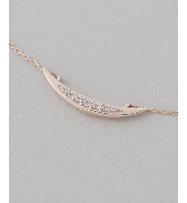 Lilas by Spick&Span「《WEB限定》ムーンラインホワイトトパーズネックレス K10」|ネックレス|