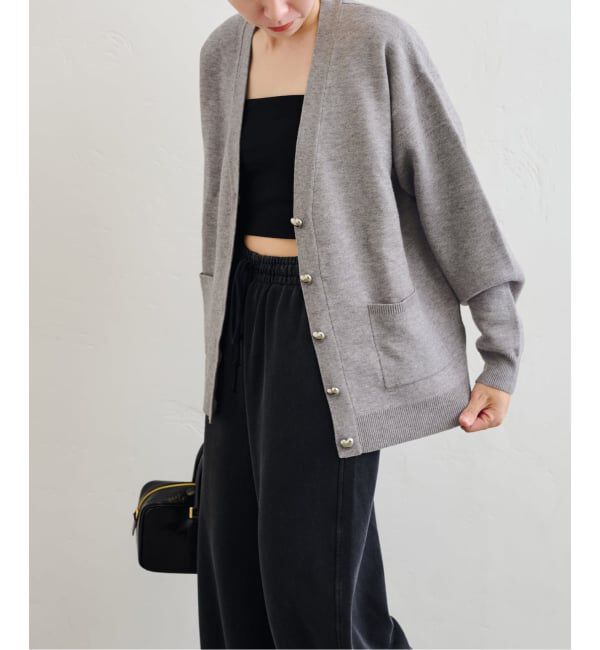 U by SPICK&SPAN「《追加》ハートボタンVカーディガン」|カーディガン|