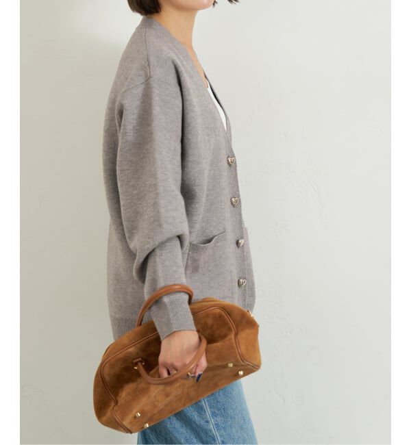 U by SPICK&SPAN「《追加》ハートボタンVカーディガン」|カーディガン|