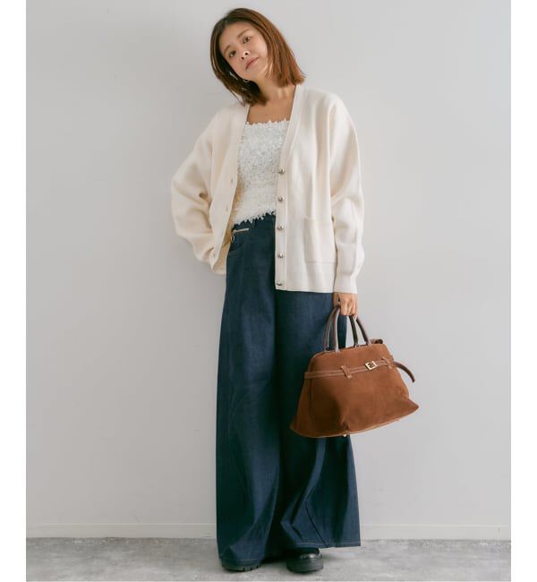 U by SPICK&SPAN「《追加》ハートボタンVカーディガン」|カーディガン|