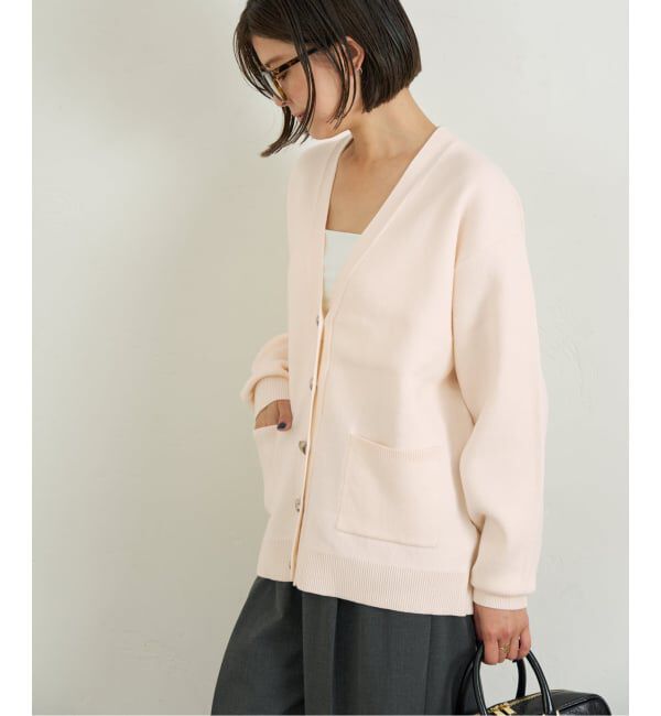 U by SPICK&SPAN「《追加》ハートボタンVカーディガン」|カーディガン|