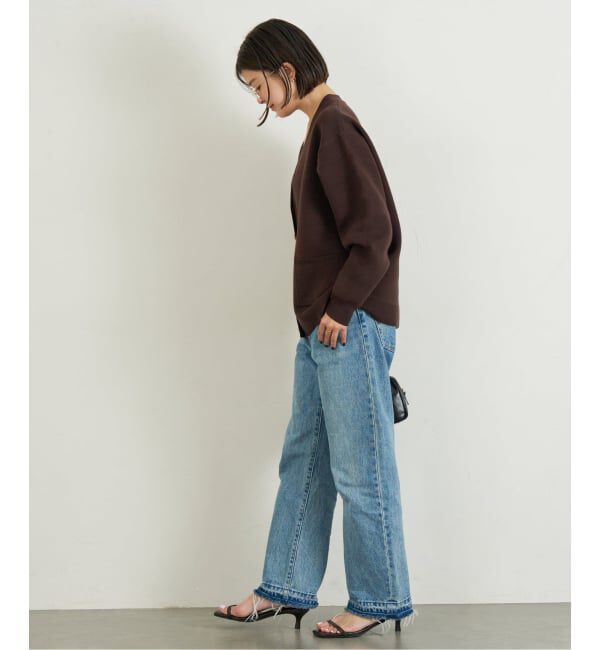 U by SPICK&SPAN「《追加》ハートボタンVカーディガン」|カーディガン|