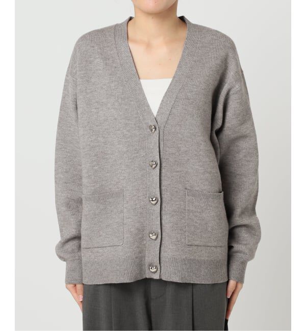U by SPICK&SPAN「《追加》ハートボタンVカーディガン」|カーディガン|